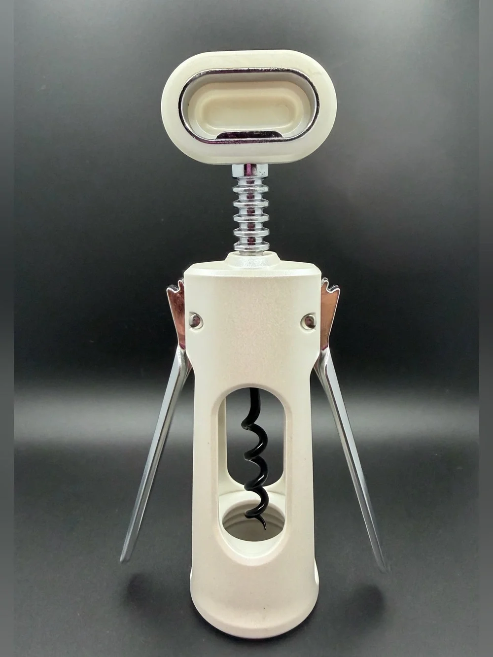 Rabbit White Wing Corkscrew with Built-In Bottle Opener